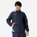 【送料無料】ミズノ ウインドブレーカーシャツ(バスケットボール)(ユニセックス) ネイビー×ターコイズ Mizuno W2JEB50182