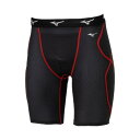 【送料290円】ミズノ 汗処理/通気 KUGEKIスライディングパンツ ブラック×レッド Mizuno 12JBCP2496