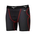 ミズノ 汗処理/通気 KUGEKIスライディングパンツ ブラック×レッド Mizuno 12JBCP3496