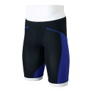 【送料無料】ミズノ 競泳用GX・SONIC LITE ハーフスパッツ ブラック×ブルー Mizuno N2MBC01191