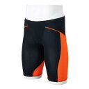 【送料無料】ミズノ 競泳用GX・SONIC LITE ハーフスパッツ ブラック×オレンジ Mizuno N2MBC01195