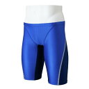 【送料無料】ミズノ 競泳用ハーフスパッツ ブルー×ネイビー Mizuno N2MBC02081
