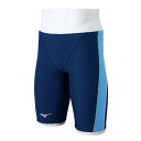 【送料290円】ミズノ 競泳練習用ハーフスパッツ ネイビー×ライトブルー Mizuno N2MBC06382