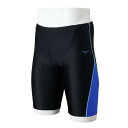 【送料290円】ミズノ アクアフィットネス用ハーフスパッツ ブラック×ブルー Mizuno N2JBC10192(4)