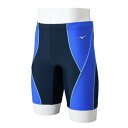 【送料無料】ミズノ アクアフィットネス用ハーフスパッツ(立体カップ付) ネイビー×ブルー Mizuno N2JBC12582