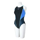 ミズノ 競泳用ローカット(マスターズバック) ブラック×ライトブルー Mizuno N2MAB24092