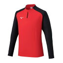 【送料無料】ミズノ ソリッドニットシャツ チャイニーズレッド×ブラック Mizuno P2MCC08062