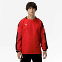 ミズノ ピステシャツ チャイニーズレッド×ブラック Mizuno P2MEC10062