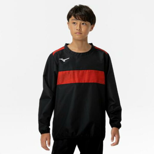 ミズノ ピステシャツ ブラック×チャイニーズレッド Mizuno P2MEC40096 ミズノ ピステシャツ ブラック×チャイニーズレッド Mizuno P2MEC40096