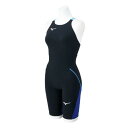 【送料290円】ミズノ 競泳用GX・SONIC LITE ハーフスーツ ブラック×ブルー Mizuno N2MGC21191