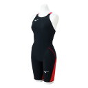 【送料無料】ミズノ 競泳用GX・SONIC LITE ハーフスーツ ブラック×レッド Mizuno N2MGC41196