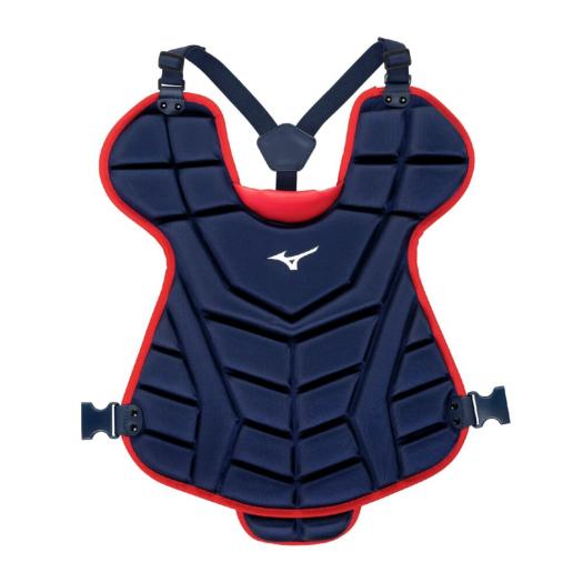 【送料無料】ミズノ 軟式用/ゴムソフトボール用プロテクター ネイビー×レッド Mizuno 1DJPD25074