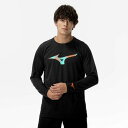 【送料290円】ミズノ プラクティスシャツ(長袖/ラケットスポーツ) ブラック Mizuno 62JAC04409