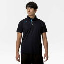 【送料290円】ミズノ ボタンダウンポロシャツ ブラック×ディーバブルー Mizuno 32MAC18009(4)