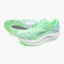 【送料無料】ミズノ ウエーブリベリオンフラッシュ2(ランニング) ミントグリーン×ダークネイビー Mizuno J1GC243581