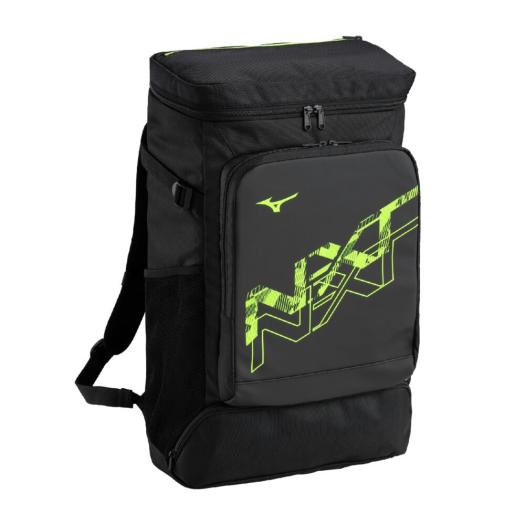 ミズノ N-XTバックパック(40L) ブラック×ライム Mizuno 33JDC00194