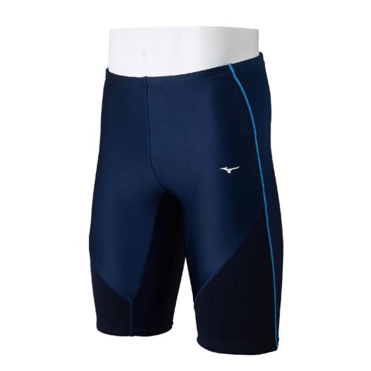 【送料無料】ミズノ アクアフィットネス用EZ SWIM ハーフスパッツ ネイビー×ブルー Mizuno N2JBC12182
