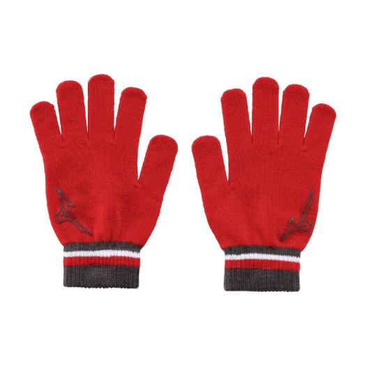 【送料無料】ミズノ ニット手袋 レッド Mizuno 32JYC50262