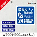 【 看板 】 防犯カメラ作動中 【防犯と安全のためご協力お願いします。】 防犯カメラ 作動中 プレート シンプル おしゃれ 注意喚起 注意喚起看板 注意看板 耐久性 耐水 屋内 屋外 防犯グッズ 日本製 監視カメラ 24時間 作動中 警告 玄関 公園 店舗 会社 20cm×20cm D2