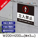 案内 看板【立入禁止・不審者通報します】200×200mm 看板プレート サイン 日本 案内 サインプレート 看板標識 看板防止 注意 迷惑_スクエアサイズC. 08_s_w200h200_c
