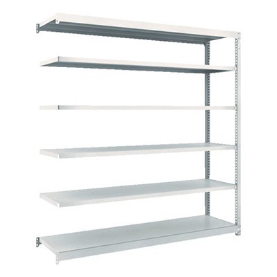 トラスコ TRUSCO スチールラック M1.5型 W860×D445×H1800 6段 連結 ネオグレー M1.5-6346B 780-0321