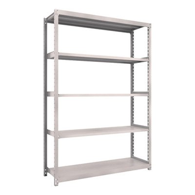 トラスコ TRUSCO スチールラック M2型軽中量棚 1460×450×H2100 5段 単体 ネオグレー M2-7545 506-8649