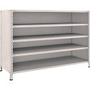 トラスコ TRUSCO オレンジブック スチールラック 軽量棚背板・側板付 W1800XD600X1200 5段 ネオグレー 46W-25 502-4528