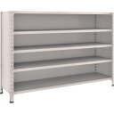 トラスコ TRUSCO オレンジブック スチールラック 軽量棚背板・側板付 W1800XD450X1200 5段 ネオグレー 46X-25 502-4439
