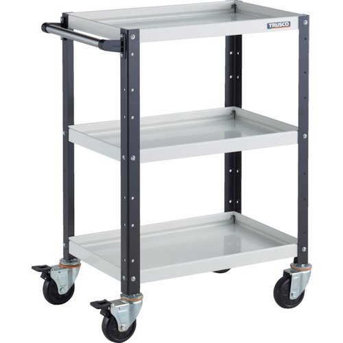 トラスコ TRUSCO オレンジブック ツールワゴン バーディワゴン 600X400XH880 3段 ホワイト／ブラック BDW-963-WBK 326-7604