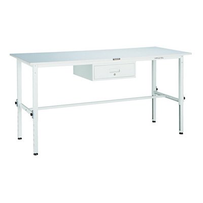 トラスコ TRUSCO 業務用 高さ調節式作業台 1段引出し付 ホワイト900X600X650〜950mm AEM-0960F1 W 770-1811(4)