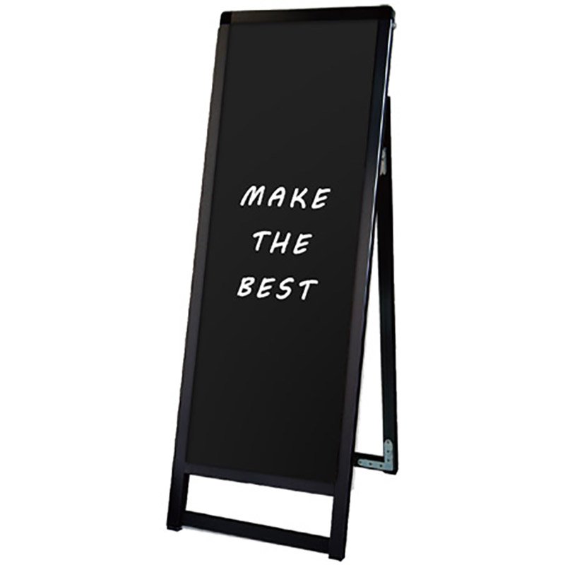 A型看板 スタンド看板 店舗看板 立て看板 バリウススタンド看板 ブラックボード A3縦縦 ブラック 片面 常磐精工 看板 BVASKBB-A3TTK