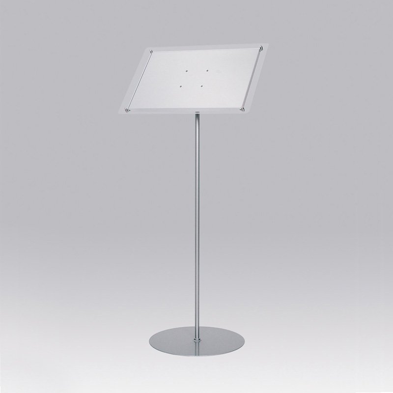 看板 スタンド看板 立て看板 アルモード フロアスタンド 2833 シルバー A4 印刷なし 本体 ポスター 案内サイン フロア おしゃれ ベルク