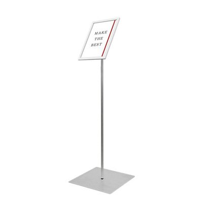 看板 スタンド看板 立て看板 エコポケット ポール タイプ：80 A4 ホワイト EPPO-80A4 印刷なし 本体 ポスター 案内サイン