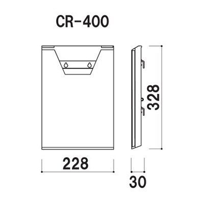 カタログスタンド パンフレットスタンド カタログラック 壁付けラック CR-400(A4判用) グレー ファースト FIRST a4 おしゃれ 看板 壁面 [2]