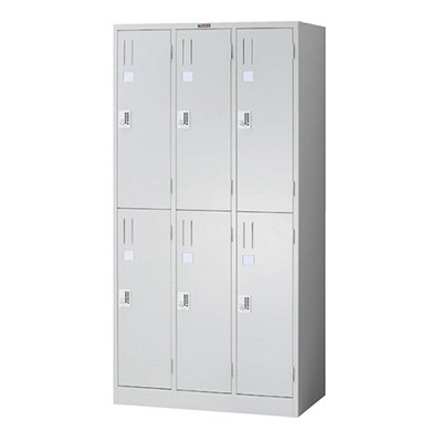 トラスコ TRUSCO オレンジブック ロッカー 6人用 鍵付き プッシュ錠ロッカー ホワイト WPL67 137-4091