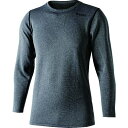 おたふく BT デュアルブラッシュド ヘビーウェイト クルーネックシャツ グレー/ブラック M JW-180-39-M 148-0557 冬 暖房 寒さ対策 防寒用品