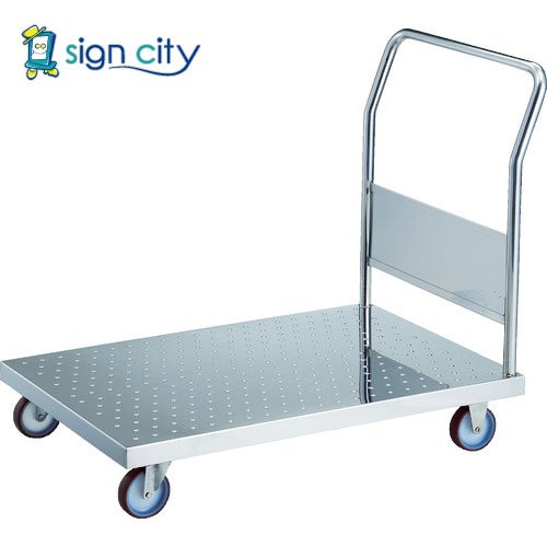 トラスコ TRUSCO オールステンレス製運搬車 オールステンレスエンボス天板台車 800×450×850 AS-EM3-100NU 116-2371