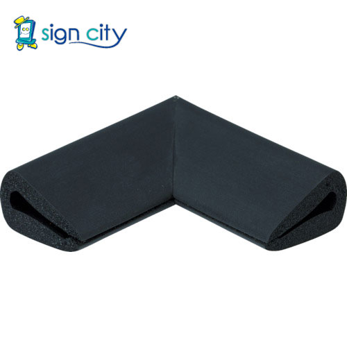 トラスコ中山 TRUSCO オレンジブック 安全用品 安心クッション はさみこみ型 コーナー用 幅18mm ブラッ..