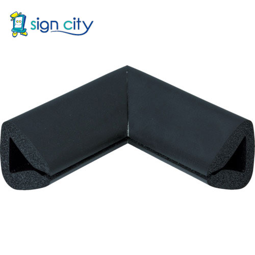 トラスコ中山 TRUSCO オレンジブック 安全用品 安心クッション はさみこみ型 コーナー用 幅35mm ブラッ..