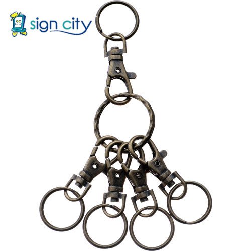 トラスコ中山 TRUSCO オレンジブック 安全用品 キーホルダー リング ブロンズ TKHR-BZ 195-5072