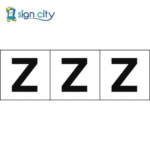 トラスコ中山 TRUSCO オレンジブック 標識 標示 看板 アルファベットステッカー 50×50 「Z」 白地／黒..