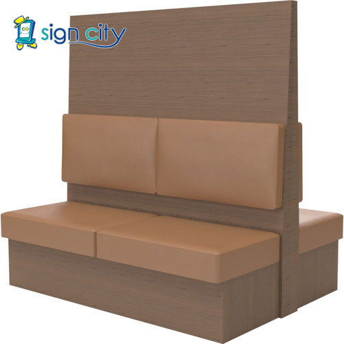 トラスコ TRUSCO ミーティングベンチシングル H1500XW1800XD510木目ダークブラウン生地レザーブラウン MBS56DBLBR 557-3239