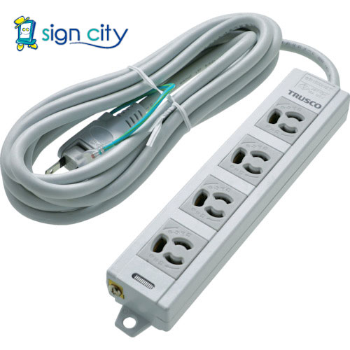 トラスコ中山 オレンジブック TRUSCO 電源タップ 3P抜け止め4個口 3M アース／マグネット付 TOT3N-403 ..