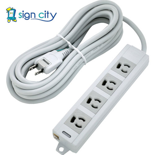 トラスコ中山 オレンジブック TRUSCO 電源タップ 3P抜け止め4個口 5M アース／マグネット付 TOT3N-405 ..