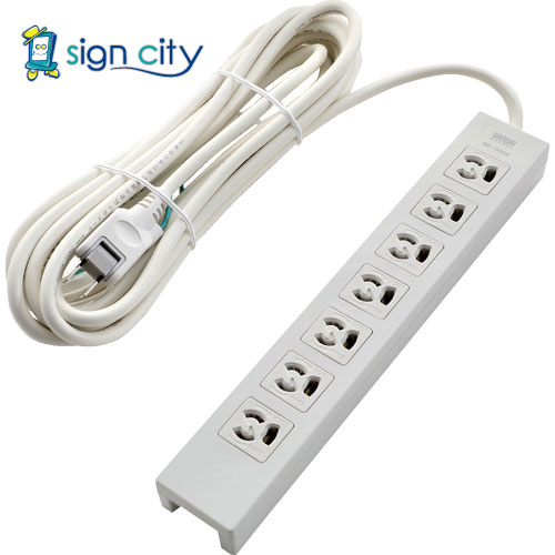 トラスコ中山 オレンジブック TRUSCO 電源タップ 3P抜け止め7個口 5M アース／マグネット付 TOT3N-705 ..