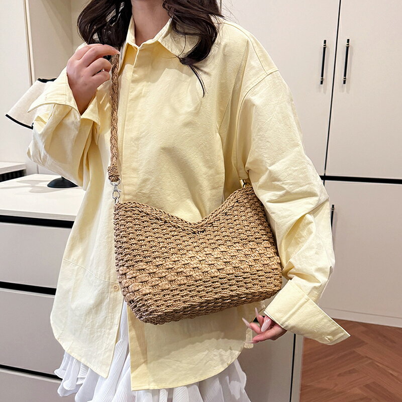 編みバッグ ハンドバッグ ショルダーバッグ レディース 大人 斜め掛け 肩掛けバッグ 通勤バッグ 軽量 ..