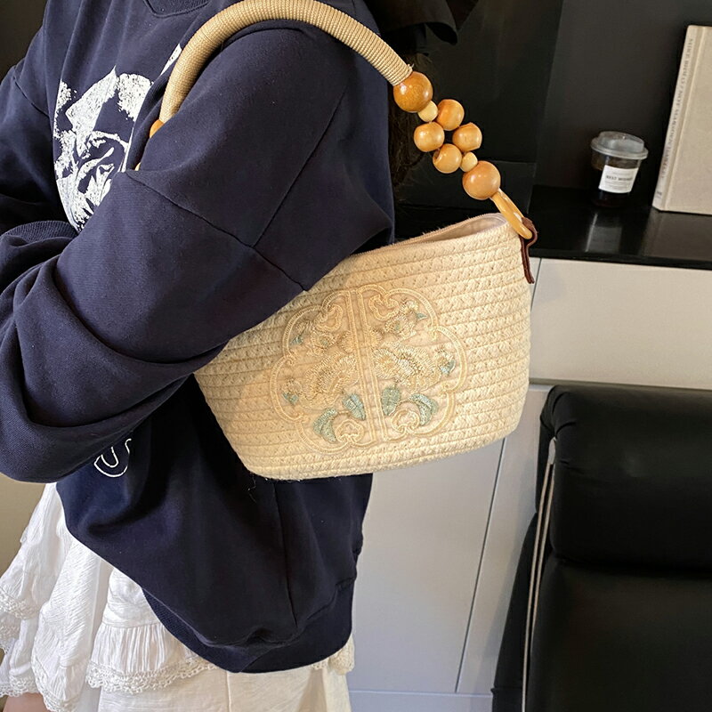 かごバッグ自立手編みトートバッグレ...