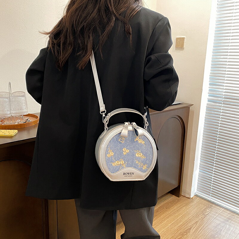 Rakuten - ハンドバッグ レディース ショルダーバッグ サークル PU レザー バック シンプル 可愛い 大人 通勤 通学 大容量 ハンド バック 肩掛け 斜め掛けバッグ（1ヶ）
