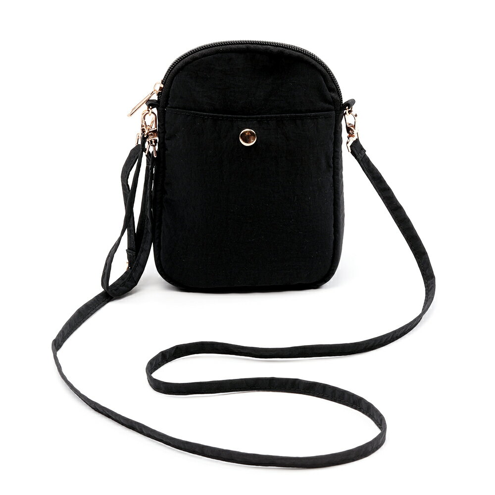 ショルダーバッグ 縦型 ファスナー付き 長さ調節可能 ストラップ取り外し可能 スマホショルダー 約4 ...