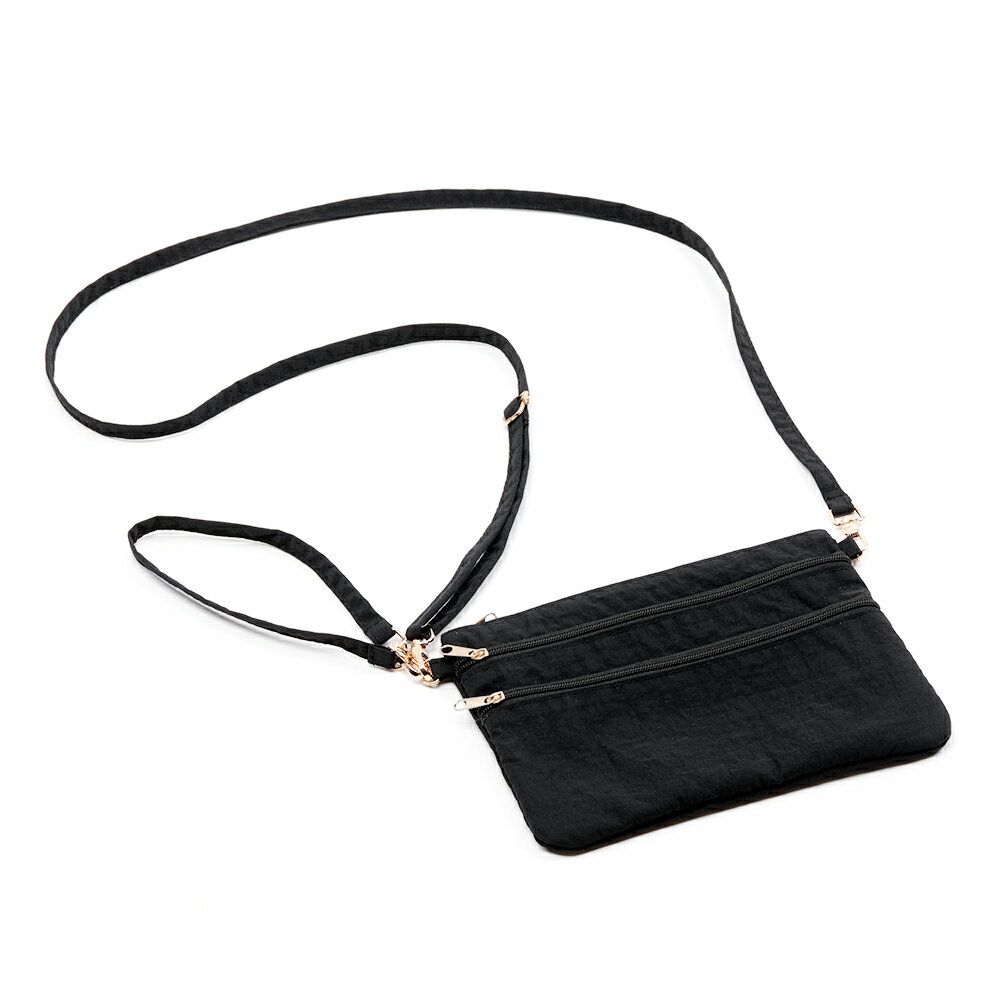 ショルダーバッグ 横型 ファスナー付き 長さ調節可能 ストラップ取り外し可能 スマホショルダー 約1 ...